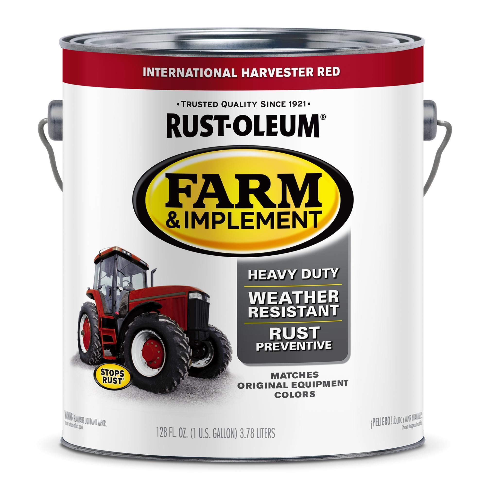 Stops Rust Farm and Implement Paint, International Harvester Red, 1 Gallon Cans, 2PK, Model# 280167DS